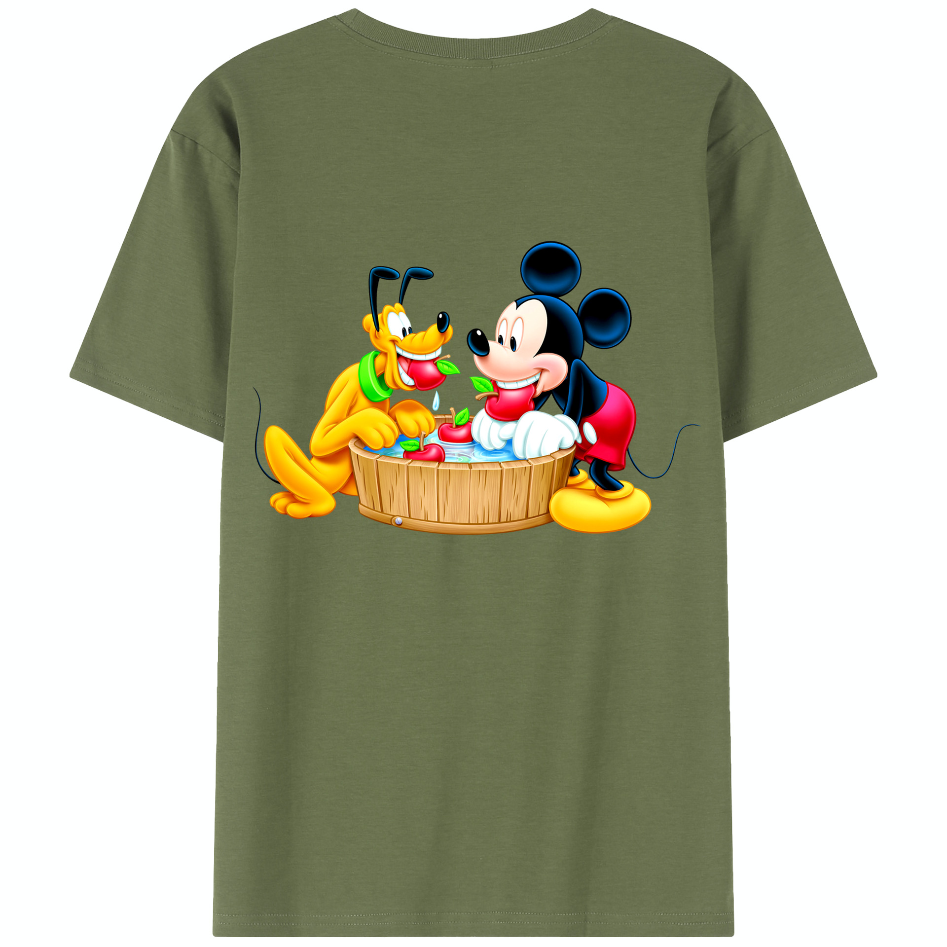 （画像用） ミッキーマウス Mickey Mouse 綿100％半袖Tシャツ（背面プリント）